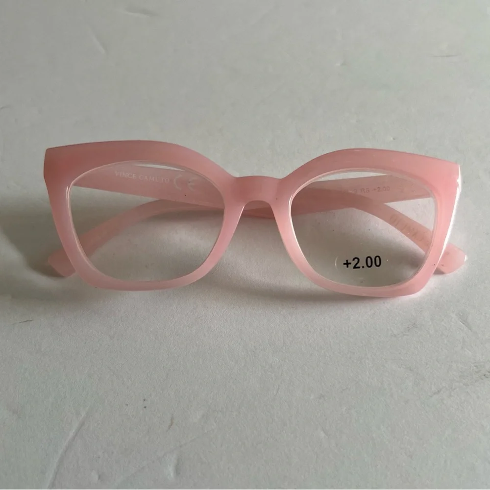 VINCE CAMUTO READING GLASSES PINK +2.00 NEW